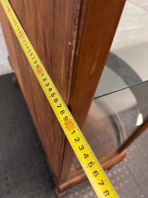 Vintage Ball and Claw Split-Level Display Cabinet — Good Vintage Condition