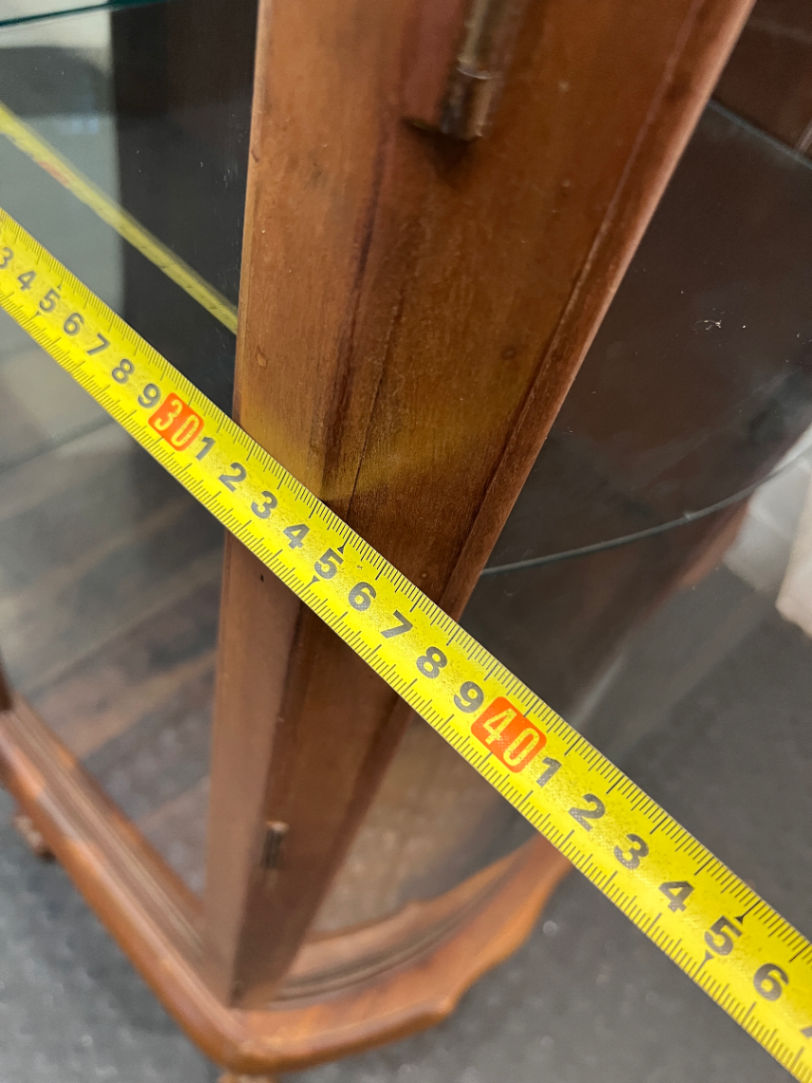 Vintage Ball and Claw Split-Level Display Cabinet — Good Vintage Condition