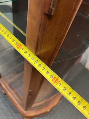 Vintage Ball and Claw Split-Level Display Cabinet — Good Vintage Condition