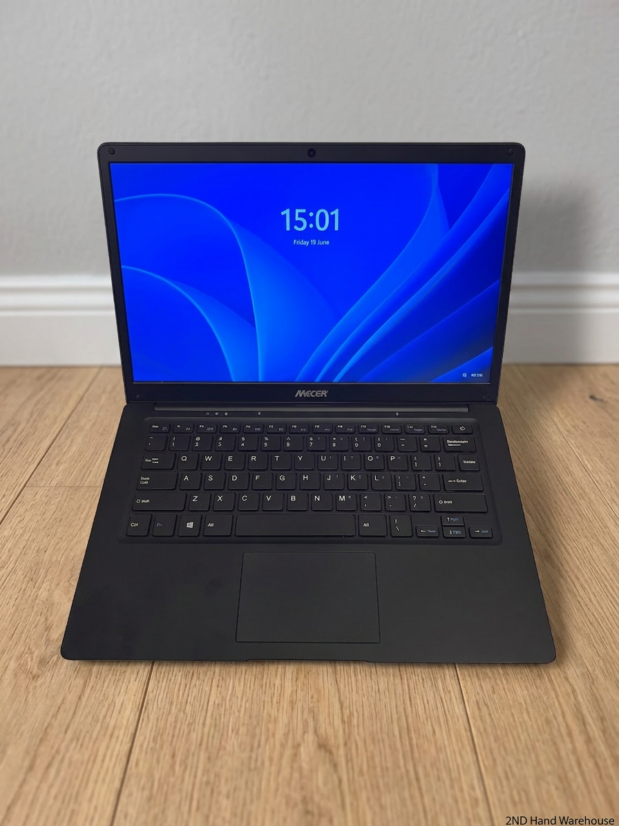 Sleek Black Mecer Laptop — Good Working Order