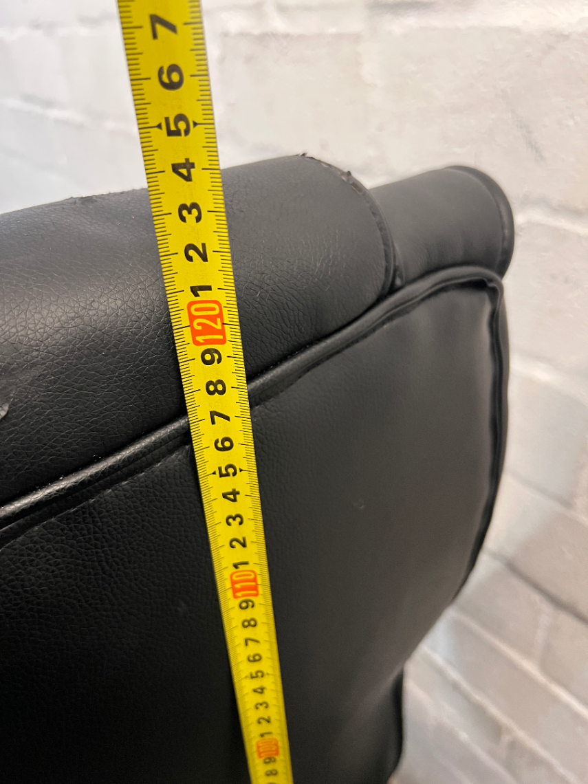 Black High-Back Armless Swivel Office Chair