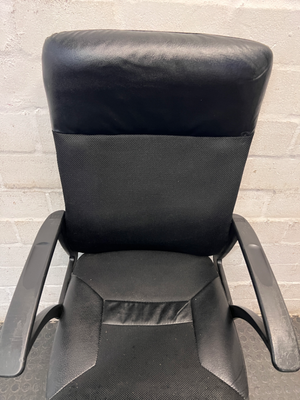 High-Back Mesh and Upholstered Swivel Office Chair