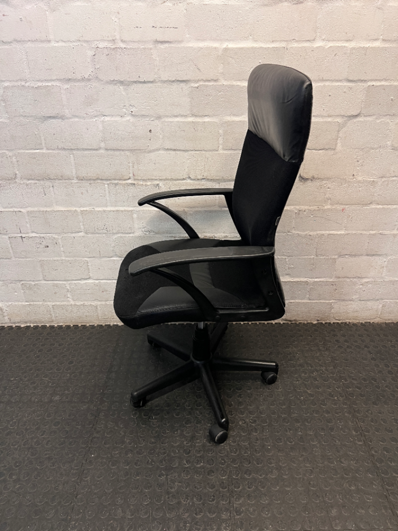 High-Back Mesh and Upholstered Swivel Office Chair
