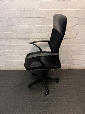 High-Back Mesh and Upholstered Swivel Office Chair