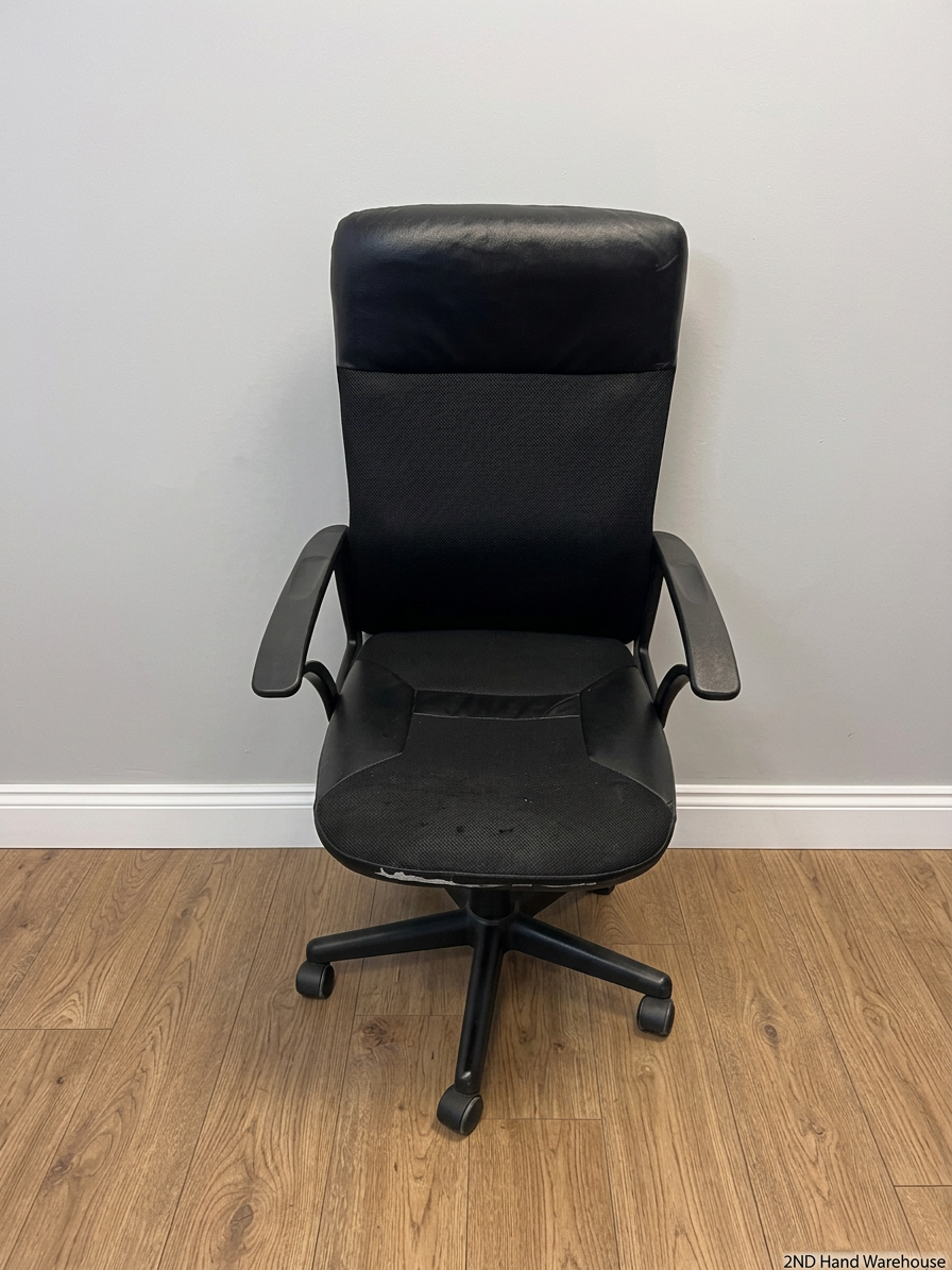 High-Back Mesh and Upholstered Swivel Office Chair