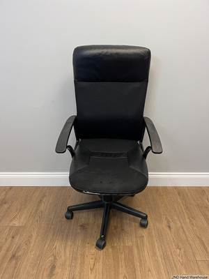 High-Back Mesh and Upholstered Swivel Office Chair