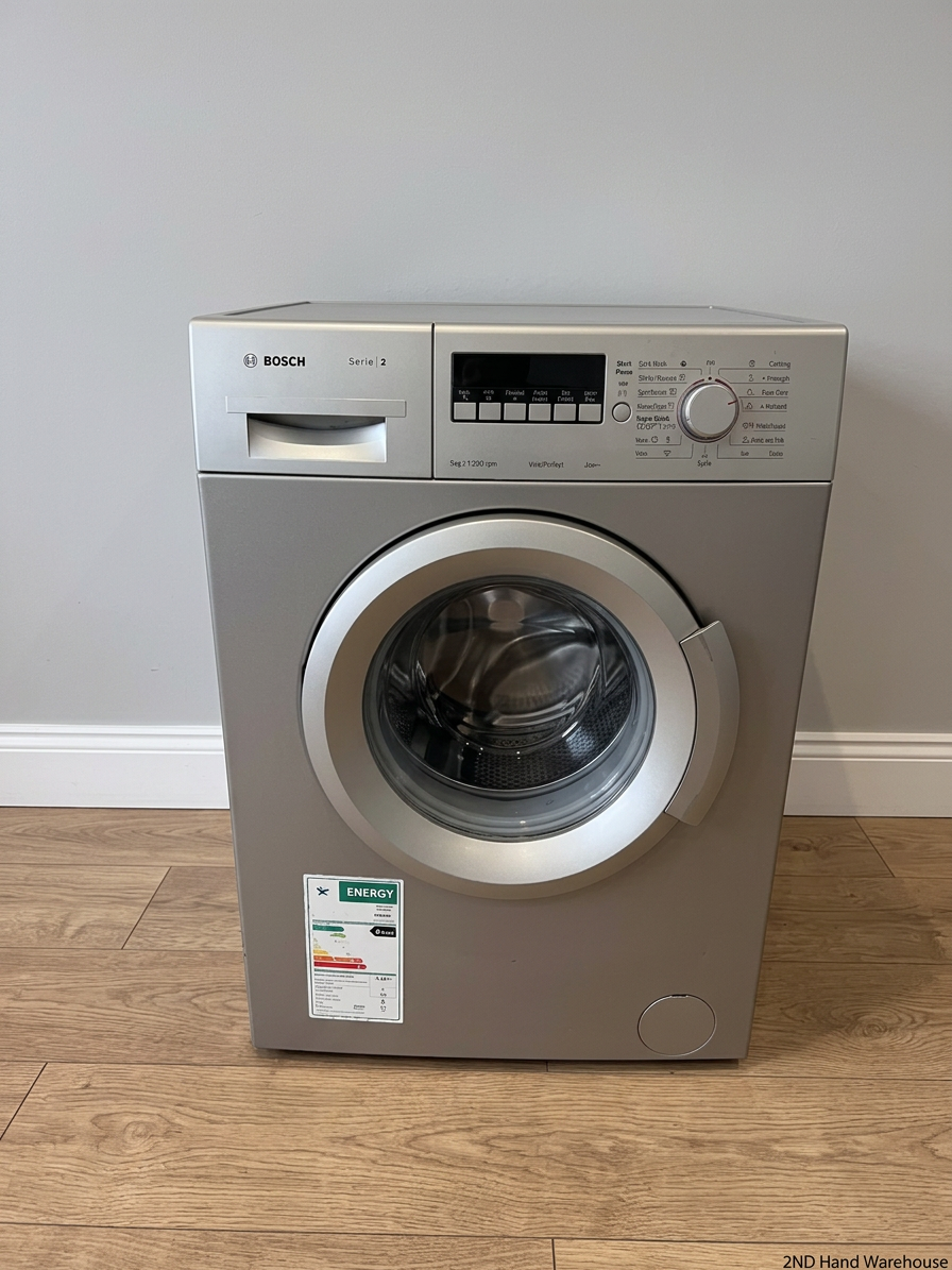 Bosch Serie 2 Front Loader Washing Machine in Silver — Working Well with Signs of Heavy Use - REDUCED