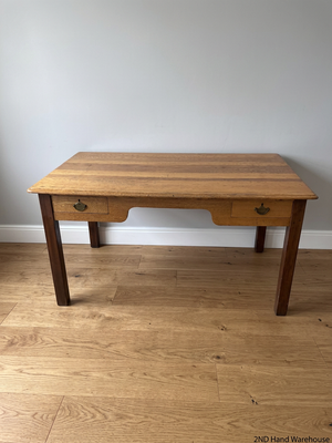 Vintage-Style Two-Drawer Wooden Office Desk