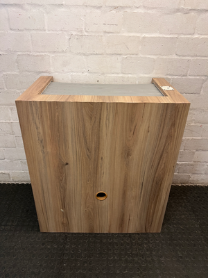 Tambour Top Storage Cabinet with Sliding Doors