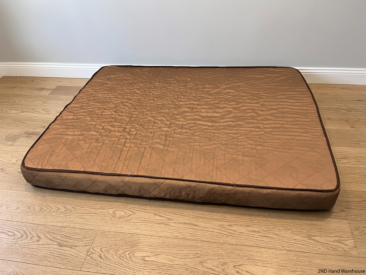 A60681-Quilted Brown Foam Double Mattress — Good Used Condition