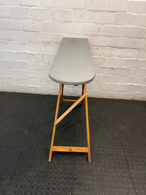 Folding Wooden Ironing Board with Grey Cover