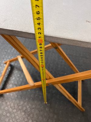 Folding Wooden Ironing Board with Grey Cover
