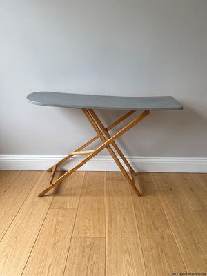 Folding Wooden Ironing Board with Grey Cover