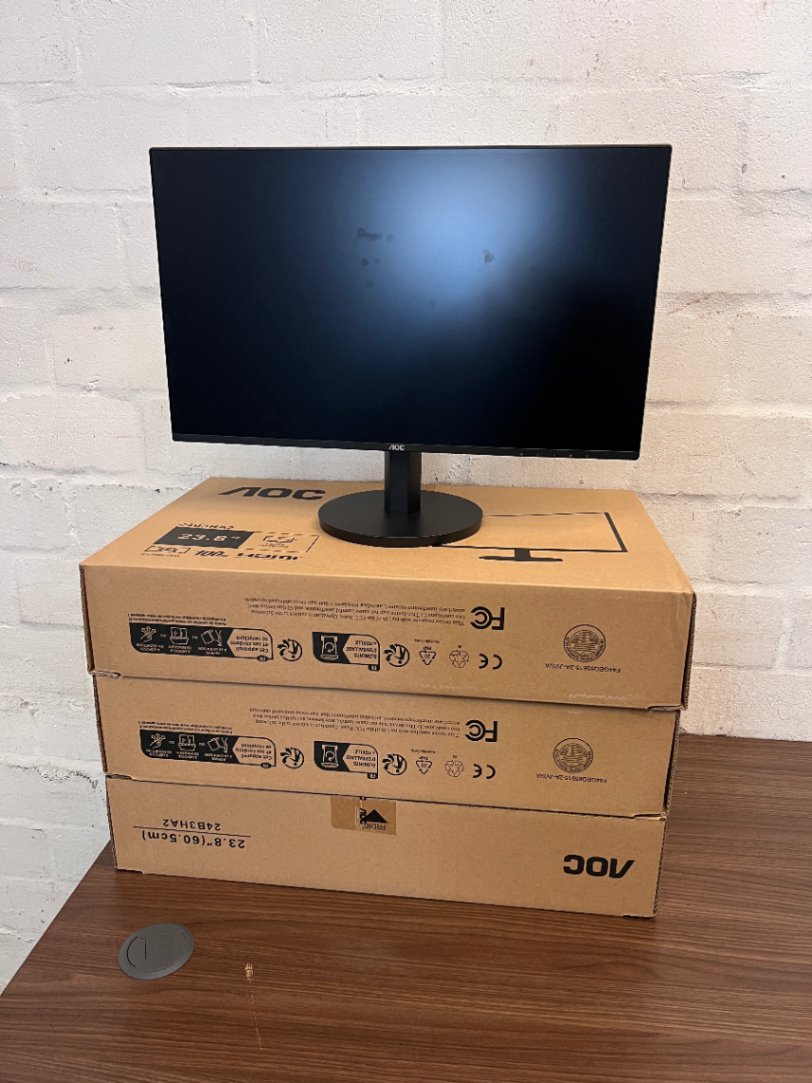 AOC 24" LCD Monitor in Black - Brand New - 2ndhandwarehouse.com