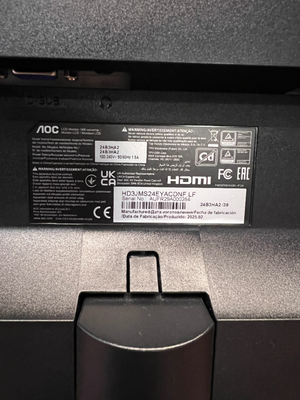 AOC 24" LCD Monitor in Black - Brand New - 2ndhandwarehouse.com