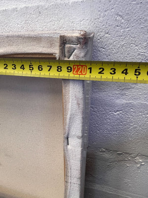 Abstract Horizon: Blue & Earth Tone Wall Art - 2.2 x 0.7m