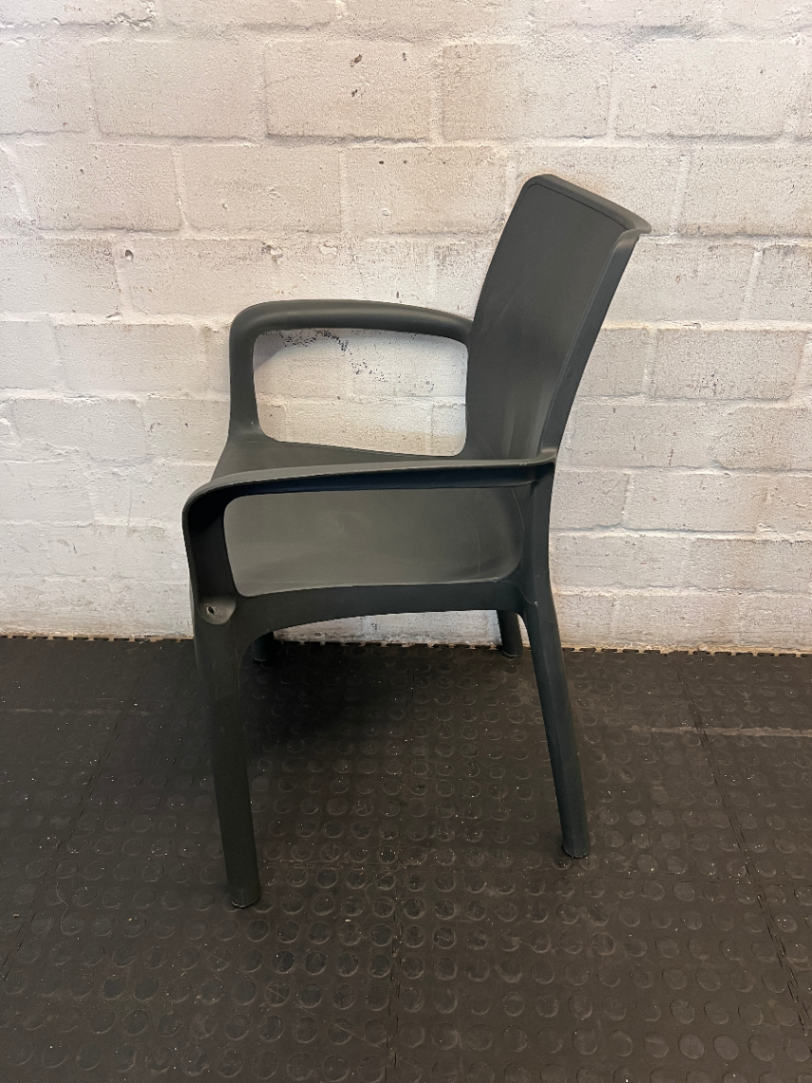 Addis Marilyn Black Polypropylene Garden Armchair — Good Working Order - Requires Cleaning - 2ndhandwarehouse.com