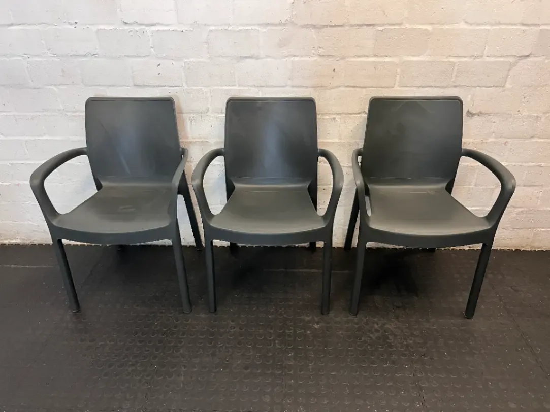 Addis Marilyn Black Polypropylene Garden Armchair — Good Working Order - Requires Cleaning - 2ndhandwarehouse.com