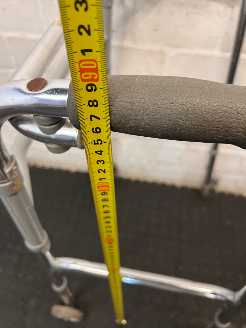 Adjustable Folding Medical Walking Frame with Front Wheels - Good Condition - 2ndhandwarehouse.com
