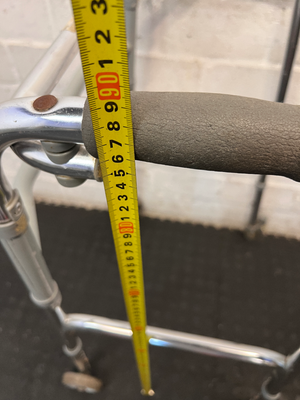 Adjustable Folding Medical Walking Frame with Front Wheels - Good Condition - 2ndhandwarehouse.com