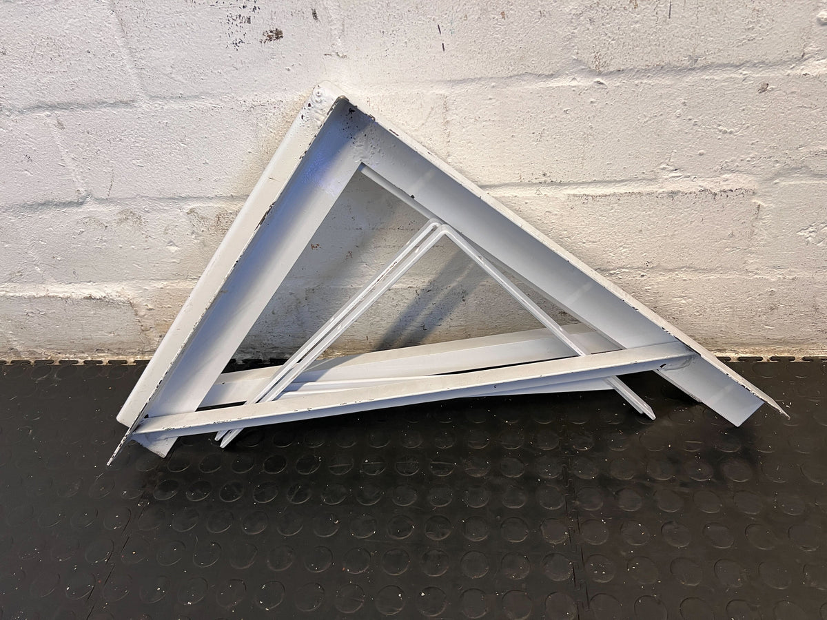 Adjustable White Metal A-Frame Easel – Minor Rust