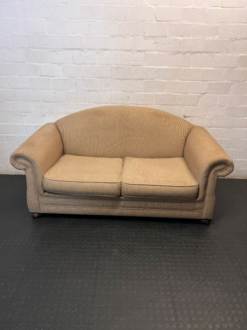 Arched Back Textured Fabric Sleeper Couch — Well Used C - 2ndhandwarehouse.com
