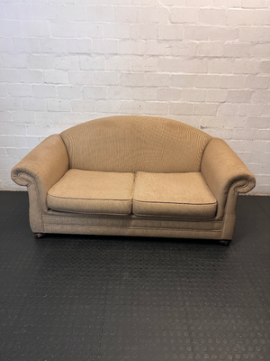 Arched Back Textured Fabric Sleeper Couch — Well Used C - 2ndhandwarehouse.com