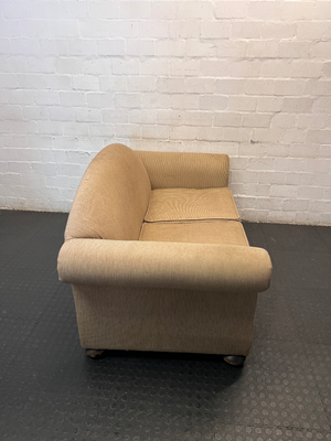 Arched Back Textured Fabric Sleeper Couch — Well Used C - 2ndhandwarehouse.com
