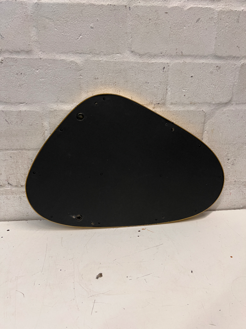 Asymmetric Gold-Tone Pebble Wall Mirror — Fair Condition