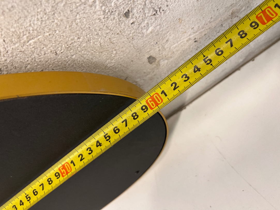 Asymmetric Gold-Tone Pebble Wall Mirror — Fair Condition