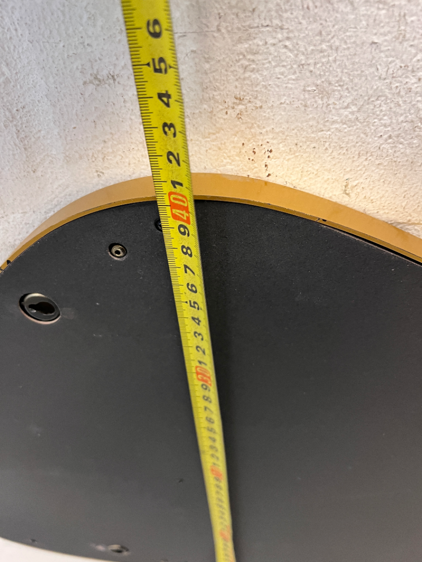 Asymmetric Gold-Tone Pebble Wall Mirror — Fair Condition