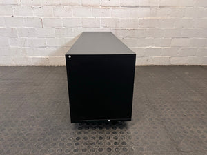Black 3 Drawer 3 Compartment TV Unit - REDUCED