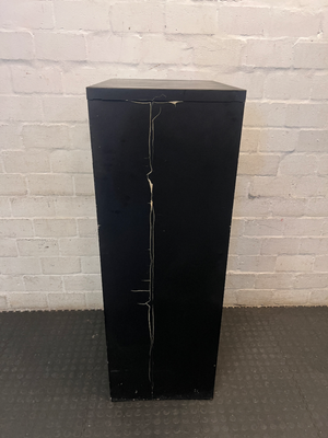 Black 4-Drawer Metal Filing Cabinet - Visible Paint Scuffs - 2ndhandwarehouse.com