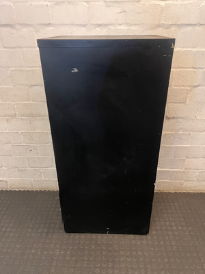 Black 4-Drawer Metal Filing Cabinet - Visible Paint Scuffs - 2ndhandwarehouse.com