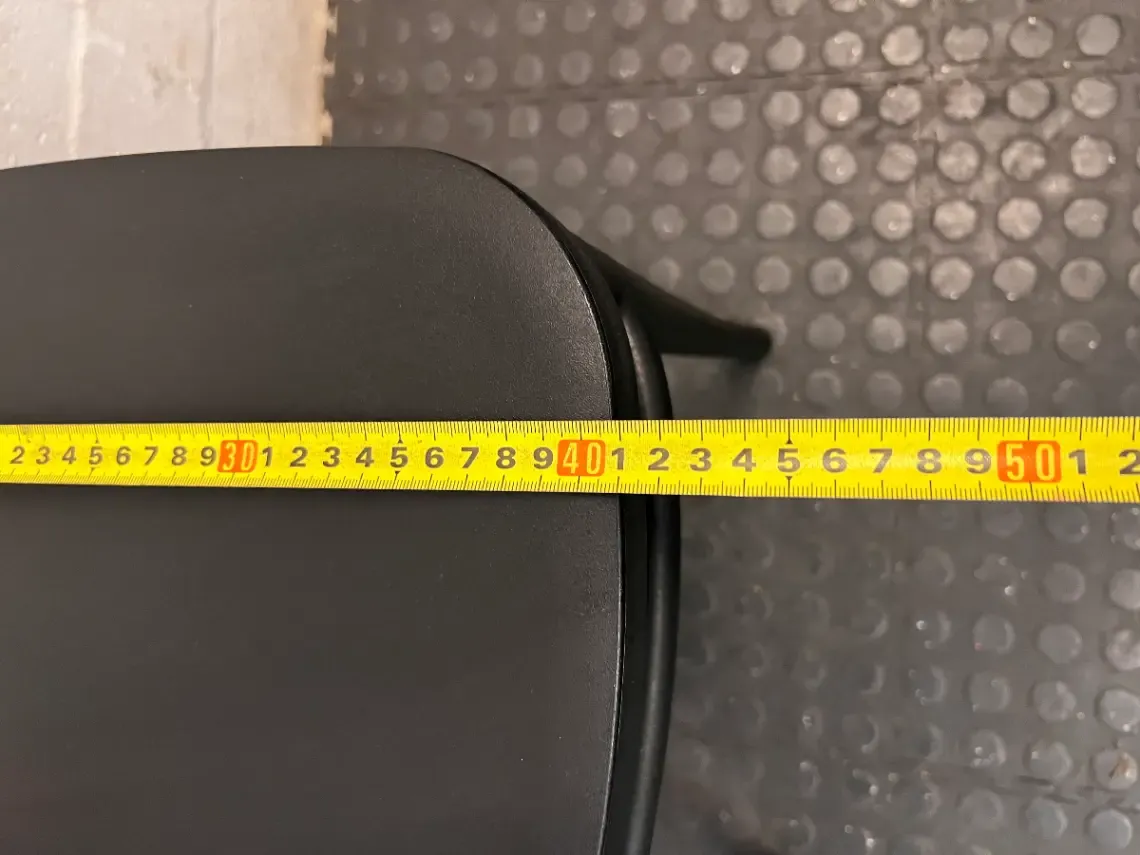 Black Bistro Style Synthetic Outdoor Chair — Clean Condition with Minimal Wear - 2ndhandwarehouse.com