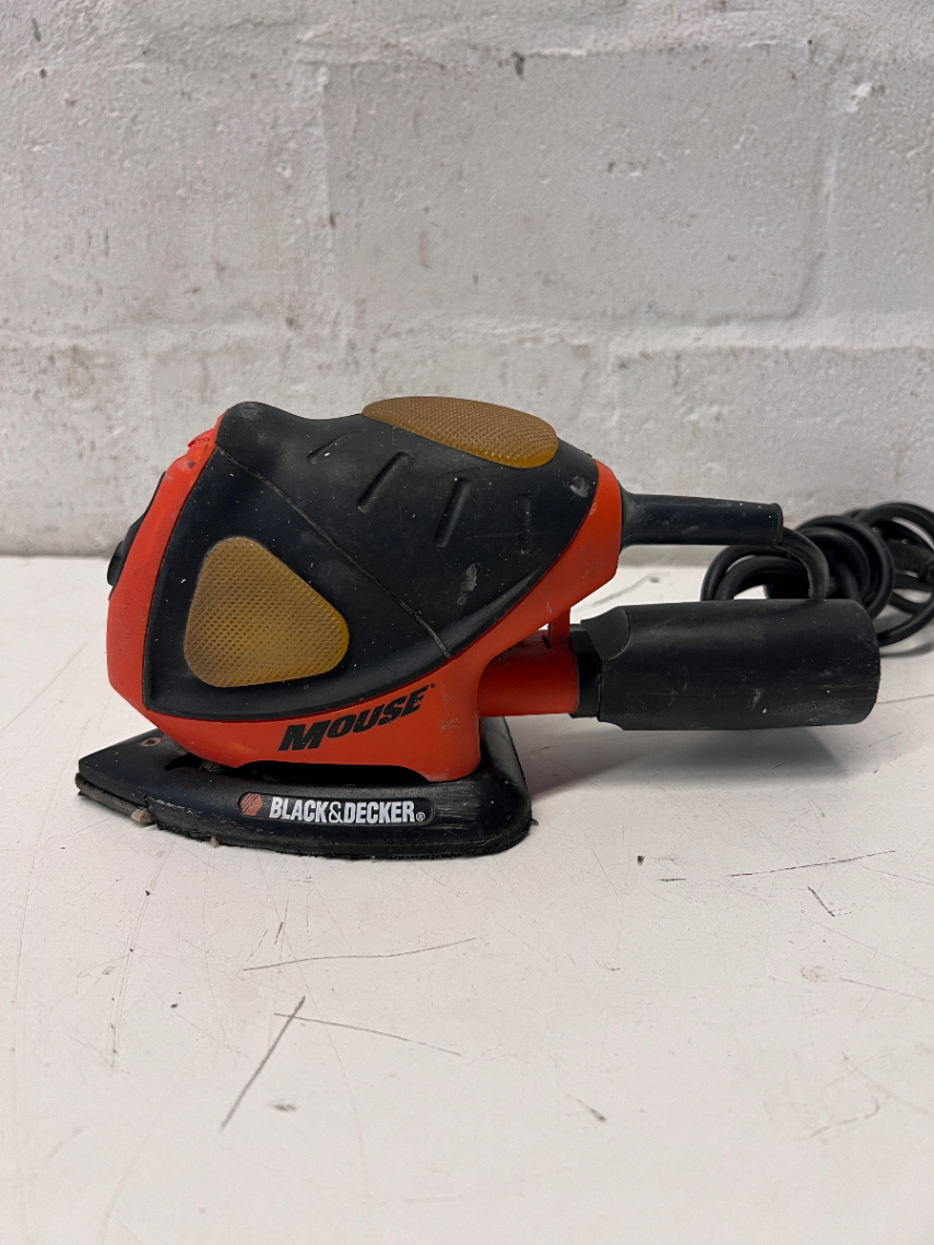 Black & Decker Mouse Detail Sander — Working Order with Minor Scuffs