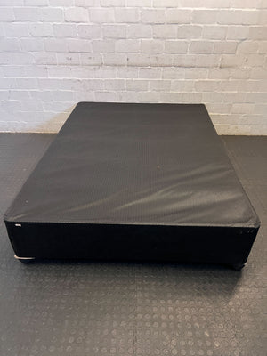 Black Fabric Double Bed Base - Minimal Wear, Sturdy Design - 2ndhandwarehouse.com