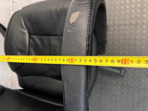 Black High-Back Executive Office Chair — Visible Wear to Upholstery
