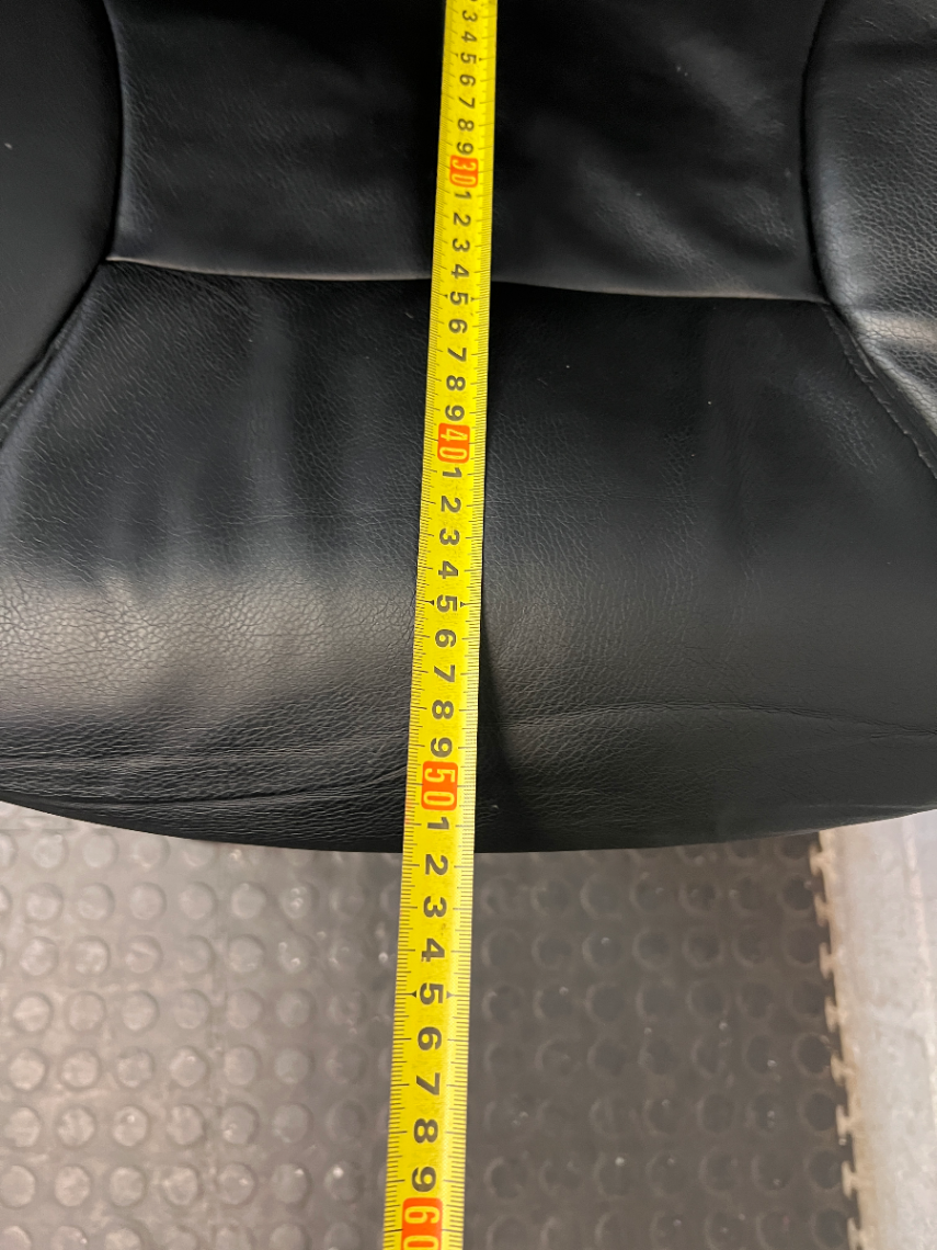 Black High-Back Executive Office Chair — Visible Wear to Upholstery