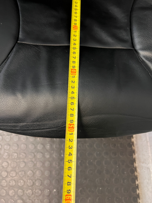 Black High-Back Executive Office Chair — Visible Wear to Upholstery
