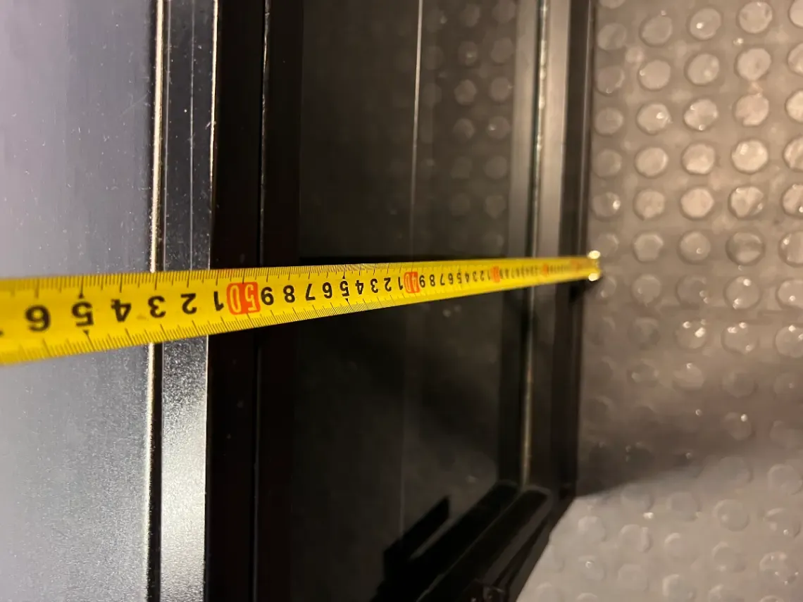 Black Industrial Metal 3-Door TV Unit - Fair Condition - 2ndhandwarehouse.com