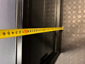 Black Industrial Metal 3-Door TV Unit - Fair Condition - 2ndhandwarehouse.com