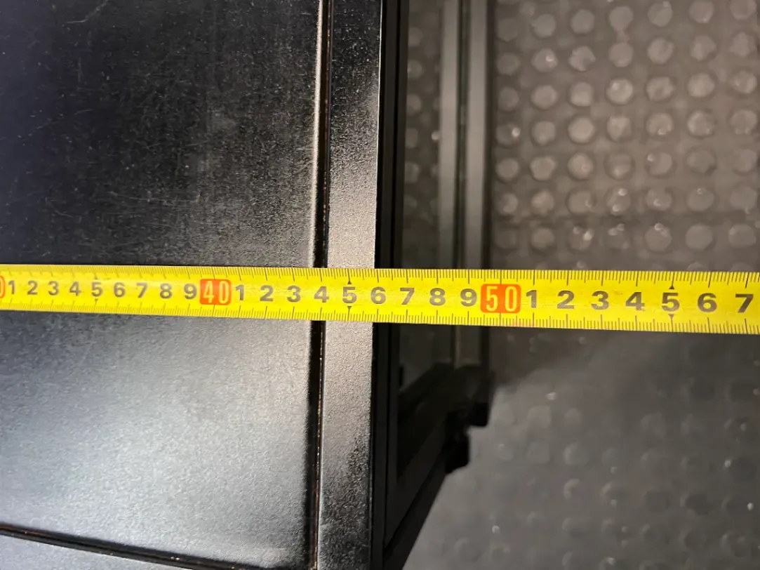 Black Industrial Metal 3-Door TV Unit - Fair Condition - 2ndhandwarehouse.com