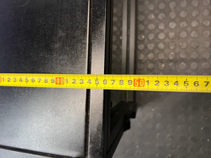 Black Industrial Metal 3-Door TV Unit - Fair Condition - 2ndhandwarehouse.com