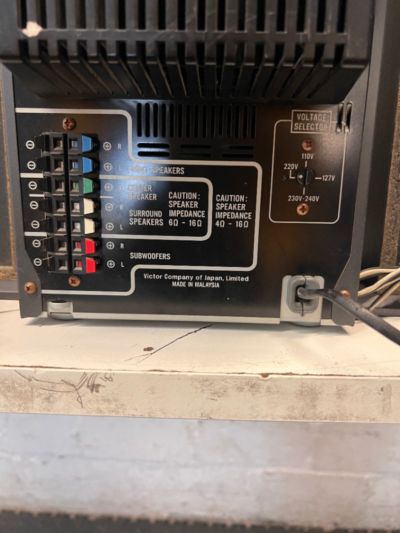 Black JVC Home Audio System with Speakers — Good Working Order in Fair Condition - 2ndhandwarehouse.com