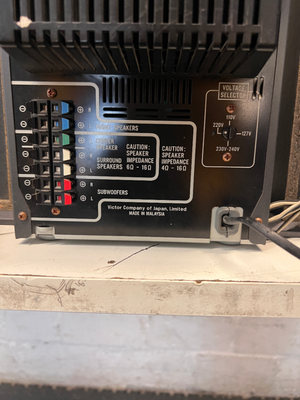 Black JVC Home Audio System with Speakers — Good Working Order in Fair Condition - 2ndhandwarehouse.com