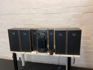 Black JVC Home Audio System with Speakers — Good Working Order in Fair Condition - 2ndhandwarehouse.com