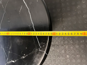 Black Marble Top Side Table - Visible Wear to Base - 2ndhandwarehouse.com