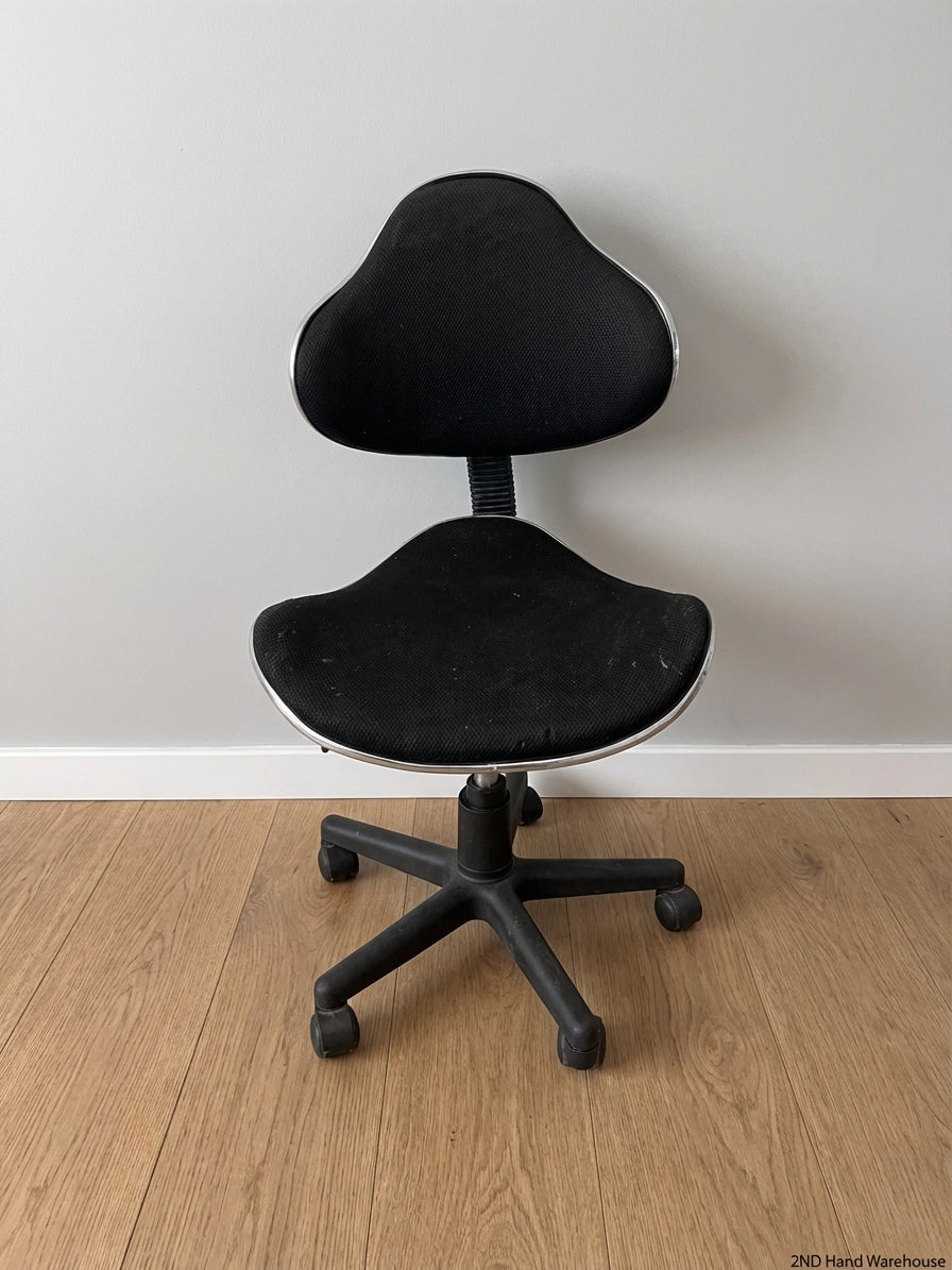 Black Swivel Office Chair - Well Used & Dusty - 2ndhandwarehouse.com