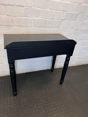 Black Two-Drawer Office Desk with Turned Legs - 2ndhandwarehouse.com